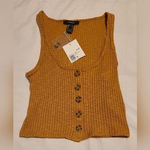 Forever 21 tan tank top, teens size Small. NWT